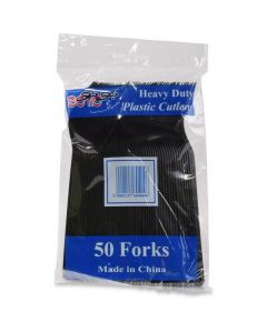 Black Plastic Fork 2000 X  Piece 