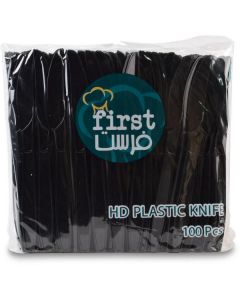 Plastic Knife HD - Black 2000 X  Piece 