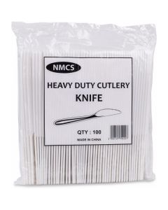 Plastic Knife HD - White 1000 X  Piece 