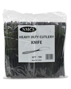 Plastic Knife HD - Black 1000 X  Piece 