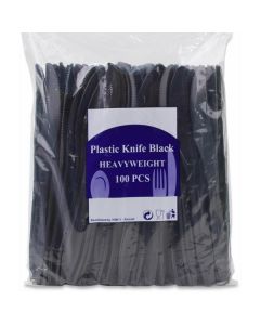 Plastic Knife HD - Black 1000 X  Piece 