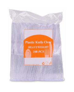 Plastic Knife HD - Clear 1000 X  Piece 