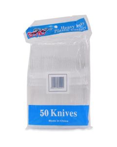 Plastic Knife - Clear #MS-1 C 2000 X  Piece 