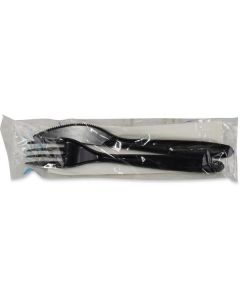 Cutlery Pack (1x3) (Black-H/D Fork(2)/Napkin) 250 X  Set 