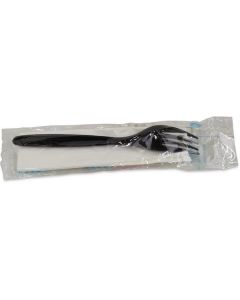 Cutlery Pack (1x2) (Black H/D Fork/Napkin 33x33-2ply) 250 X  Set 