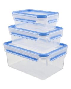 Masterseal Fresh Food Storage Box- 3pcs Blue 3 X  Plastic Box 