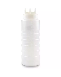 Triple Tip Squeeze Bottle With Blue Color Top; 32oz; Wide Mouth 12 X  Plastic Bottle 