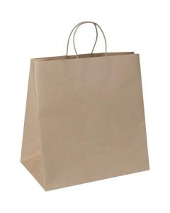 Brown Paper Bag with Handle - Large 250 X  Piece 