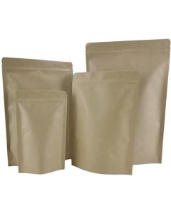 Brown Paper-Foiled Standup Zipper Bag 50 X  Piece 