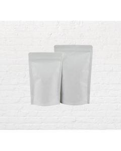 White Paper-Foiled Standup Zipper Bag 50 X  Piece 