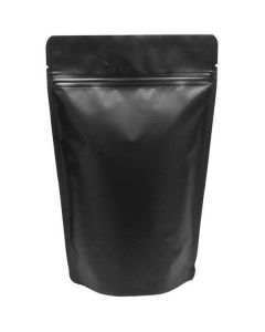 Matte Black Plastic Standup Zipper Bag 100 X  Piece 