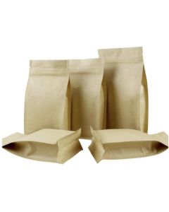 Brown Flat Bottom Paper Bag with Side Gusset 50 X  Piece 