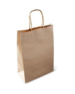 Small Paper Twist Handle Bag - Brown 500 X  Piece 