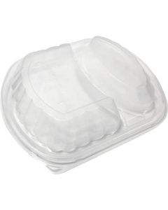 PP 2 Compartments Clear Microwave Container with Lid 250 X  Plastic Box 