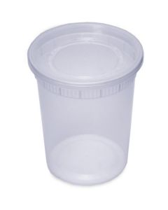 Round Clear Microwave Container with Lid 240 X  Plastic Box 