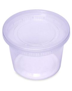 Round Clear Microwave Container with Lid 240 X  Plastic Box 