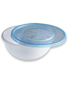 Round Blue Microwave Container with Lid 300 X  Plastic Box (650 ml)