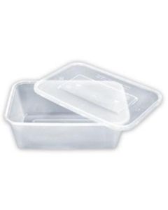 Rectangular Microwave Clear Containers with Lid 250 X  Piece 