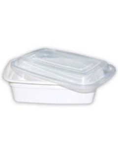 Rectangular Microwave Clear Containers with Lid 300 X  Piece 