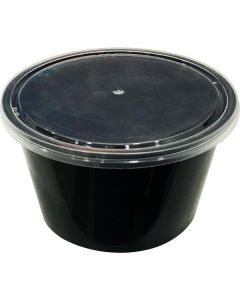 Black Microwave Bowl with Lid 500 X  Piece 