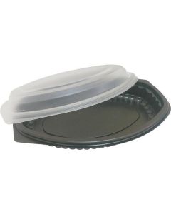 Black Microwave Container with Lid 250 X  Plastic Box 