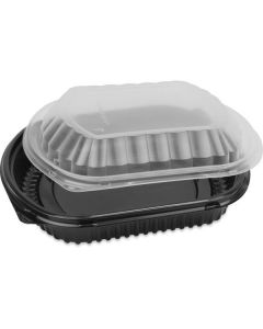 Rectangular Black Microwave Container 250 X  Plastic Box 