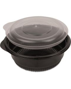 Black Microwave Bowl with Lid 500 X  Plastic Box 