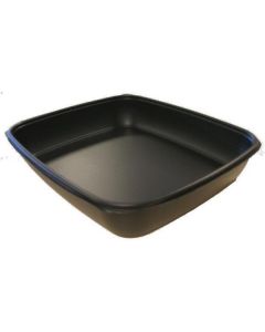 XL Rectangular Black Microwave Container with Lid 150 X  Plastic Box 