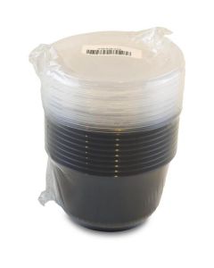 Round Black Microwave Container with Lid 500 X  Piece 