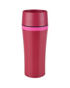 Fun Travel Mug Hot & Cold Drink - Pink/Red   (360 ml)