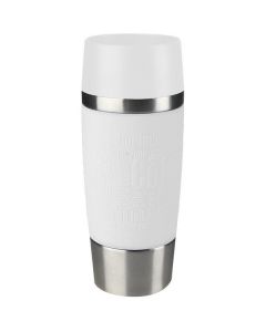 Travel Mug Stainless Steel - White   (360 ml)