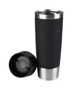 Travel Mug Stainless Steel - Black   (500 ml)