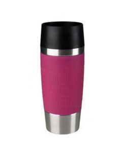 Travel Mug Stainless Steel Pink/Silver   (360 ml)