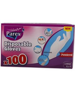 Latex Gloves - Powdered (Large) 100 X  Piece 