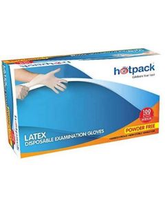 Latex Disposable Examination Gloves Powder Free - Medium 10 X  Piece 