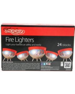 Barbecue & Fire Firelighter Blocks 24 X  Piece 