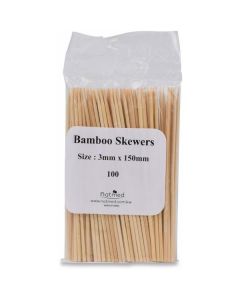 Bamboo Skewers 150mm 100 X  Piece 