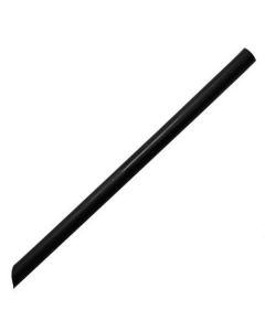 Plastic Straight Drinking Straw Taper Cut (10*210 mm) - Black 3000 X  Piece 