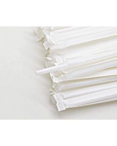 Drinking Straws White Wrapped 6 mm 5000 X  Piece 