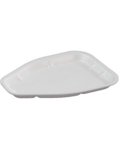 Semi-Rectangular White Foam Disposable Trays 500 X  Tray 