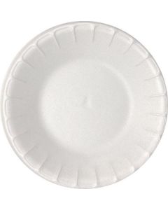 Round White Foam Shallow Plate 500 X  Tray 