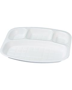 White Foam Tray with 4 Compartments 250 X  Tray 