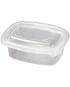 PP Rectangular Clear Container with Hinged Lid 600 X  Plastic Box 