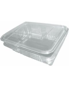 PET Rectangular Clear Container with Hinged Lid 400 X  Plastic Box 