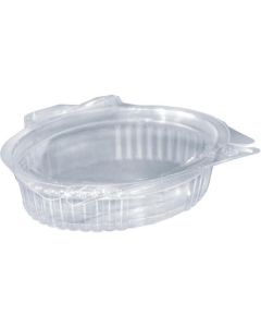 Oval Clear Container with Hinged Lid 1000 X  Plastic Box 