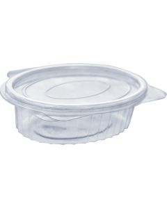 Oval Clear Container with Hinged Lid 500 X  Piece 