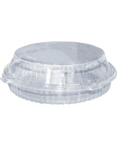 Round Clear Cake Container with Hinged Deep Lid 100 X  Plastic Box 