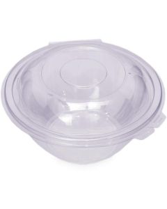 Round Clear Salad Container with Hinged Lid APET 200 X  Plastic Box 