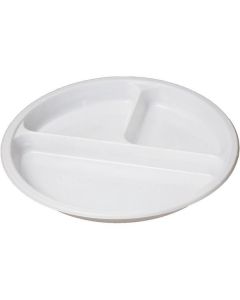 Round 3 Compartments Hips Plastic Plate 50 X  Tray 