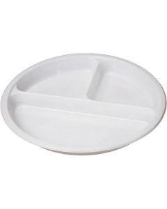 Round 3 Compartments Hips Plastic Plate 50 X  Tray 